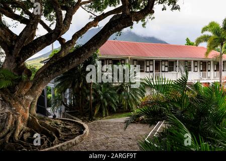 Montpelier Plantation, restaurierte Zuckerplantage, in der Nelson heiratete, Boutique-Hotel, Nevis, St. Kitts und Nevis, West Indies, Karibik Stockfoto