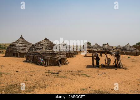 Traditionelles Hausa-Dorf, südlicher Niger, Westafrika, Afrika Stockfoto