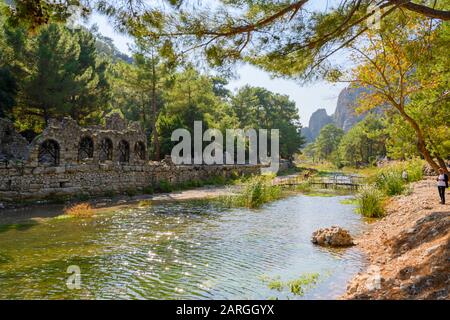 Asien, Türkei, Provinz Antalya, Auszüge von Olympos, Ruinen der byzantinischen Basilika Stockfoto