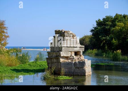 Asien, Türkei, Provinz Antalya, Auszüge von Olympos, Brückenpfeiler Stockfoto