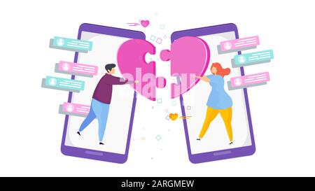 Dating-Website. Love Chat Stock Vektor