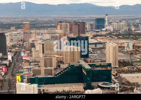 Luftansicht des Las Vegas Strip Stockfoto