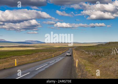 Autobahn 1 oder Ring Road, Breidafjordur Fjord, Island Stockfoto