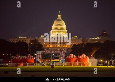 Washington, USA Mai 2018: Impressions Washington - Mai - 2018 Washington DC National Mall Capitol at Aftert Stockfoto