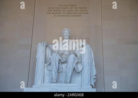 Washington, USA Mai 2018: Impressions Washington - Mai - 2018 Washington DC National Mall Lincoln Memorial - Nutzung weltweit Stockfoto