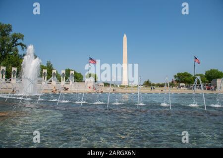 Washington, USA Mai 2018: Impressions Washington - Mai - 2018 Washington DC National Mall World war II Memorial / Monument & Usage Worldwide Stockfoto