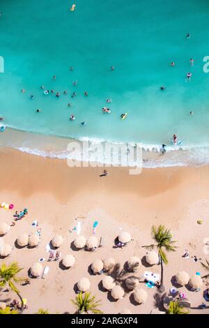 Hawaii Waikiki Strandantenne Stockfoto