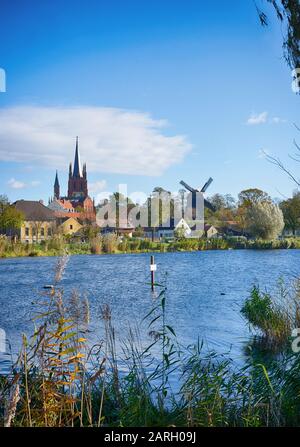 Werder Havel, Deutschland touristischer Ort, Blick über die havel zum berühmten Panorama der Werder-Insel (Werderinsel) Stockfoto