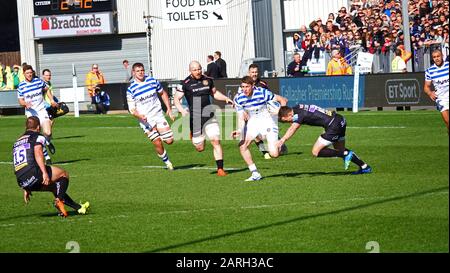 Rugby Union, Exeter Chiefs Against Bath, Spielte Im Exeter's Ground Sandy Park Stockfoto