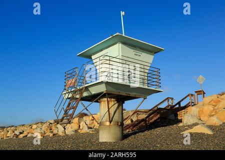 Lifeguard Tower, Torrey Pines State Beach, Del Mar, San Diego County, Kalifornien, USA Stockfoto