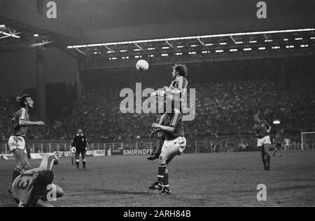 Weltmeisterschaft 74, Niederlande gegen Schweden 0-0, Game Moments Datum: 19. Juni 1974 Schlagwörter: Sport, Fußball, Weltmeisterschaften Stockfoto