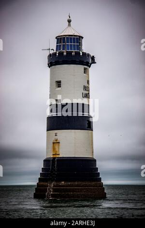 Penmon Leuchtturm Stockfoto