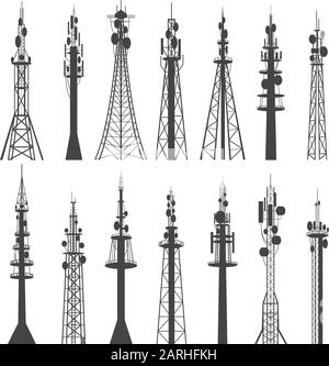 Kommunizierende Türme eingestellt Stock Vektor
