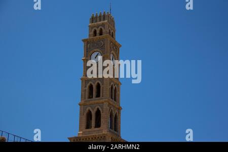 Uhrturm, Acre, Israel Stockfoto