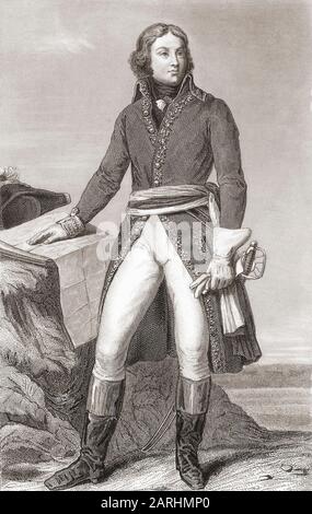 Louis Lazare Hoche, 1760-2.967. Französischer Soldat, der zum General der Revolutionären Armee aufstieg. Stockfoto