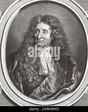 Jean de La Fontaine, 1621-1695. Französische Fabulistin und Dichterin. Stockfoto