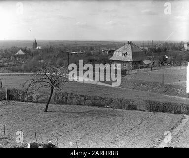 Serie: Grenzkorrektur bei Lobith und Elten. Übersicht Elten Datum: 22. april 1949 Ort: Elten Schlüsselwörter: Grenzen, Landschaften Stockfoto