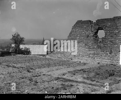 Serie: Grenzkorrektur bei Lobith und Elten. Übersicht Stück Wanddatum: 22. april 1949 Ort: Elten Schlüsselwörter: Grenzen, Wände Stockfoto