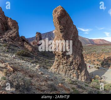 Los Roques de Garcia Cinchado Felsformation innerhalb des Teide-Nationalparks in der Gemeinde La Orotava, spanien Stockfoto