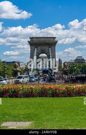 Adam Clark Platz in Budapest, Ungarn Stockfoto