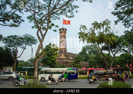 Besuch im Militärmuseum in Hanoi Stockfoto