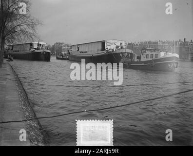 Schiffe für Produktionssteigerung weichen vom Amstel Datum: 10. April 1952 Schlüsselwörter: Schiffe, Abfahrt persönlicher Name: Amstel ab Stockfoto