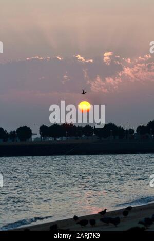 Kuwait sunrise Stockfoto
