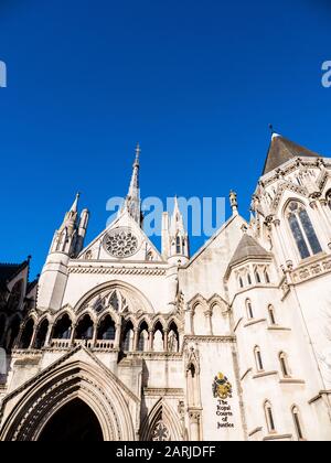 Royal Courts of Justice, Court Building, The Strand, London, England, Großbritannien, GB. Stockfoto