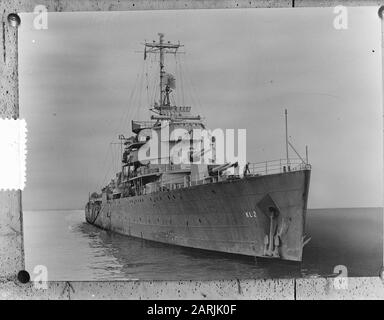 Hf. Frau Dan. Tromp Anmerkung: Repronegativdatum: 10. Februar 1951 Schlagwörter: Militärschiffe, Schiffe Institutionenname: HM Tromp Stockfoto