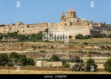 Mosta Dome, Mdina, Silent City, Città Vecchia, Malta Stockfoto