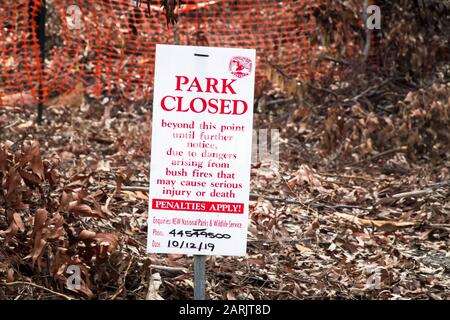 MoGo Bewohner flüchteten, als Buschfeuer die Südküste des NSW während der australischen Buschfeuer 2020, Mogo, New South Wales, Australien © Hugh Peterswald/Alamy hochwühlten Stockfoto