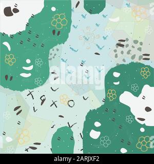 Cute skandinavischen Terrakotta Muster in modernen Farben. Moderne abstrakte Kunst für Ausdrucke. Nordisches Design. Vector Illustration Stock Vektor