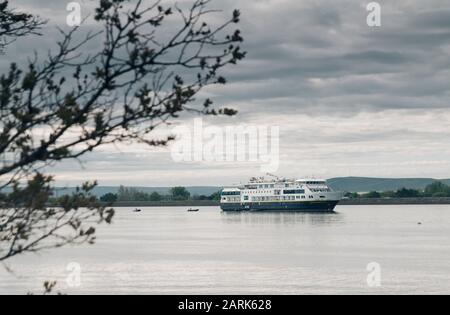 Der National Geographic Explorer auf dem Columbia River. Stockfoto