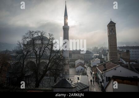 Altstadt mit dem Namen Bascarsija in Sarajevo, Bosnien und Herzegowina Stockfoto