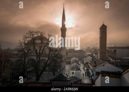 Altstadt mit dem Namen Bascarsija in Sarajevo, Bosnien und Herzegowina Stockfoto