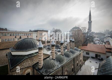 Altstadt mit dem Namen Bascarsija in Sarajevo, Bosnien und Herzegowina Stockfoto