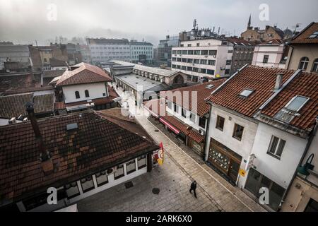 Altstadt mit dem Namen Bascarsija in Sarajevo, Bosnien und Herzegowina Stockfoto