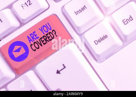 Text Zeichen angezeigt sind, werden Sie immer in Frage. Business Foto Text der Frage angezeigt, ob Sie eine Versicherung in Arbeit oder Leben Stockfoto