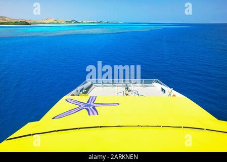 Yasawa Flyer, Yasawa Insel Gruppe, Fidschi Inseln im Südpazifik, Pazifik Stockfoto