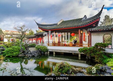 Dr. Sun-Yat Sen Classical Garden, Chinatown, Vancouver, British Columbia, Kanada Stockfoto
