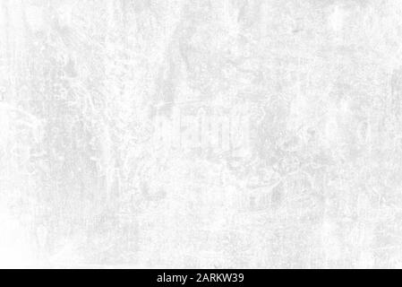 Weißer Vintage-Hintergrund mit verwackelter alter Grunge-Textur, altem weißem Papier oder Wand mit grauen Flecken und grungiger Oberfläche Stockfoto