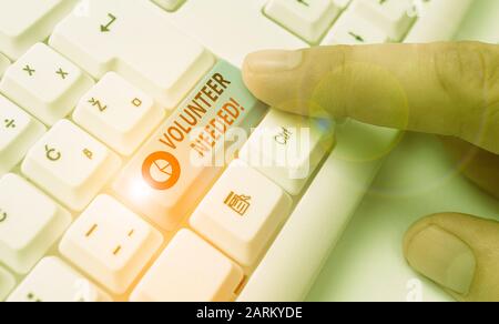 Handschrift Text schreiben Freiwillige benötigt. Konzeptionelle Foto brauchen Arbeit für Organisation, ohne bezahlt zu werden Stockfoto