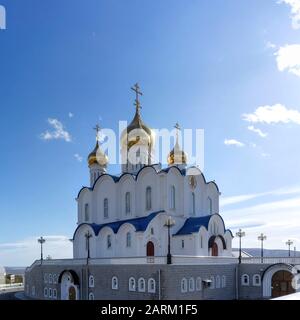 Russisch-Orthodoxe Kathedrale - Petropawlowsk-Kamtschatsky, Russland. Stockfoto