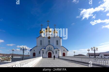 Russisch-Orthodoxe Kathedrale - Petropawlowsk-Kamtschatsky, Russland Stockfoto