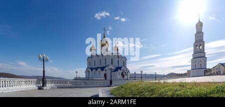 Russisch-Orthodoxe Kathedrale - Petropawlowsk-Kamtschatsky, Russland. Stockfoto