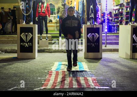 Gaza, Palästina. Januar 2020. Palästinenser protestieren im Jabalia-Lager gegen Ein Jahrhundert. (Foto von Ramez Habboub/Pacific Press) Credit: Pacific Press Agency/Alamy Live News Stockfoto