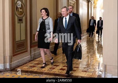 Washington, Vereinigte Staaten. Januar 2020. John Roberts, Chief Justice des Obersten Gerichtshofs der Vereinigten Staaten, kommt zum Amtsenthebungsverfahren des Senats in Washington, D.C. Credit: Sopa Images Limited/Alamy Live News Stockfoto