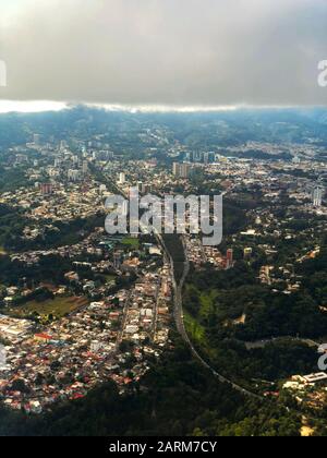 Ein Luftbild von Guatemala-Stadt Stockfoto