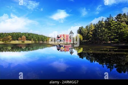 Abant Lake House Sommer in Bolu Türkei Stockfoto