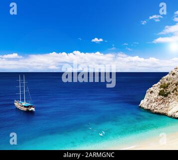 Kaputas Strand, Mittelmeer, Türkei Stockfoto